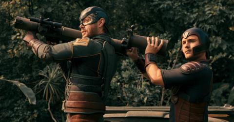 (L-R) Soldier Boy (Jensen Ackles) and Young Gunpowder (Gattlin Griffith)