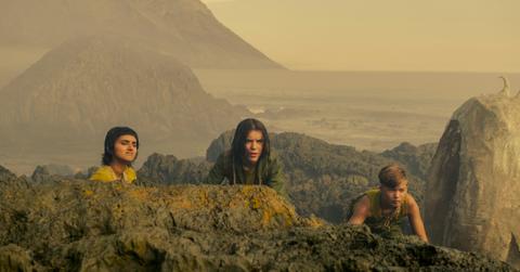 Aasiya Shah, Winta McGrath, Felix Jamieson in 'Raised by Wolves'