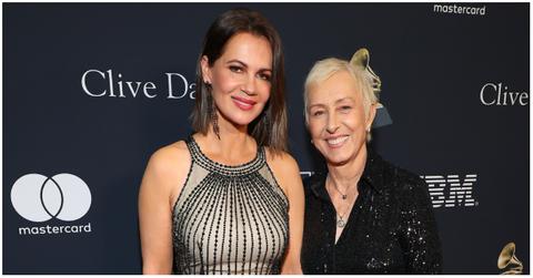 (l-r): Julia Lemigova and Martina Navratilova