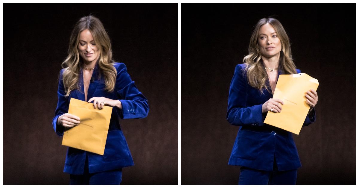 Olivia Wilde was served custody papers on stage at CinemaCon 2022.