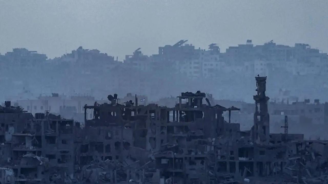 Destroyed building along the Gaza Strip in southern Israel on Nov. 9, 2023