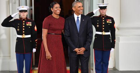 Barack and Michelle Obama on their last day in the White House