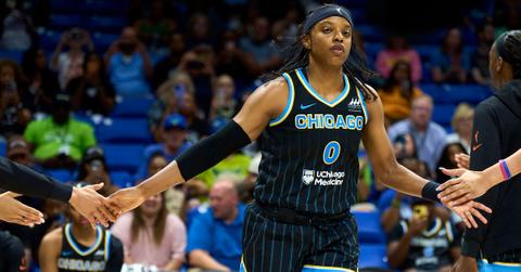 Diamond DeShields plays with the Chicago Sky
