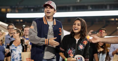 Ashton Kutcher and Mila Kunis photographed together.