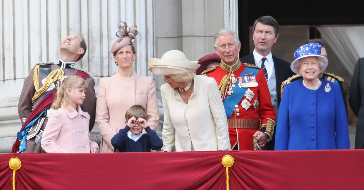 Queen Elizabeth II and members of the British royal family in 2013