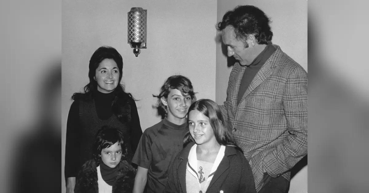 Gene Hackman, his then-wife Faye, and their three children in 1974.