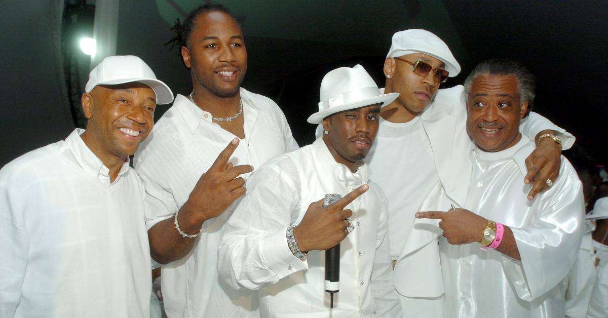 (L-R): Russell Simmons, Lennox Lewis, Sean 'Diddy"'Combs, LL Cool J, and Rev Al Sharpton 