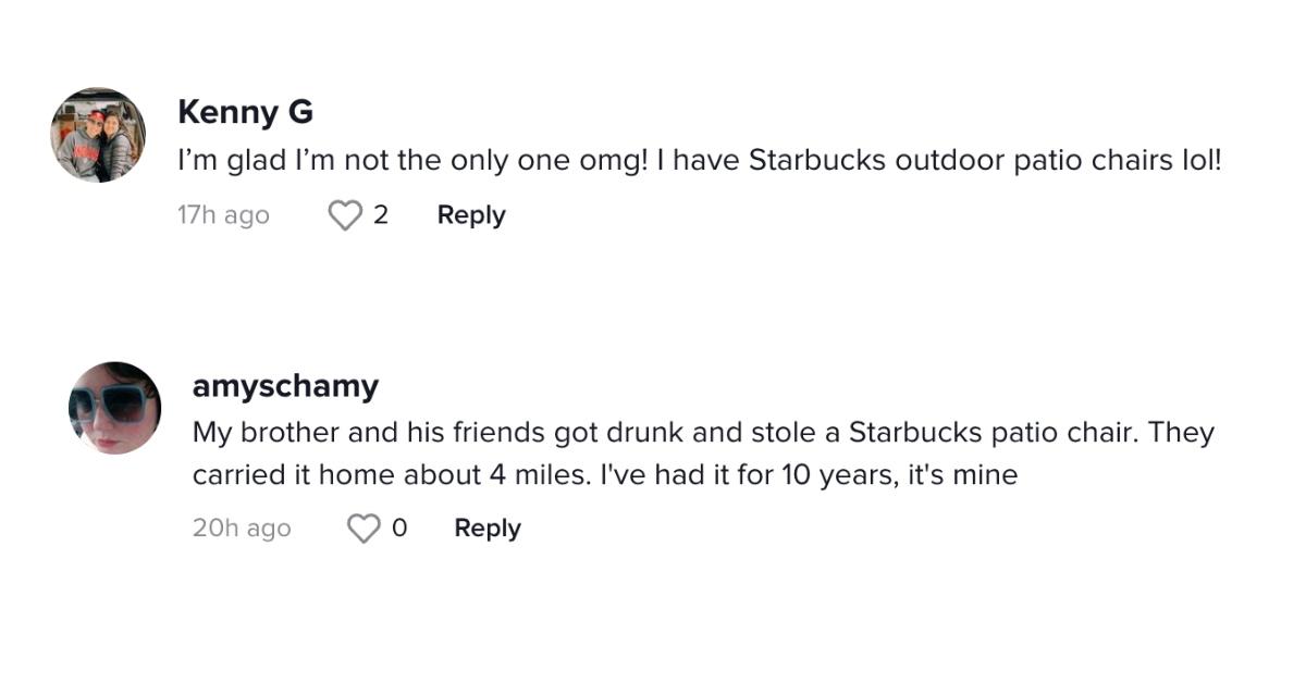 tiktok comments on mcdonalds chairs from facebook marketplace