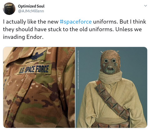 People Can't Stop Roasting the "Space Force" Uniform