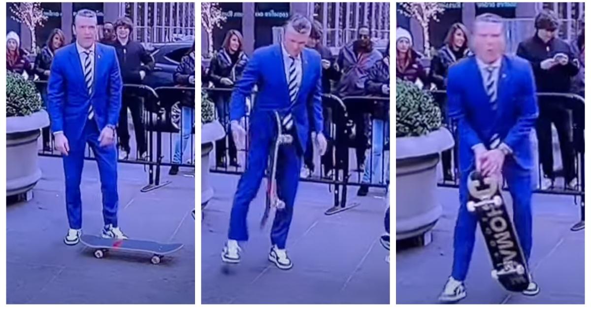 Let's Revisit Pete Hegseth's Self-Own Courtesy of a Skateboard