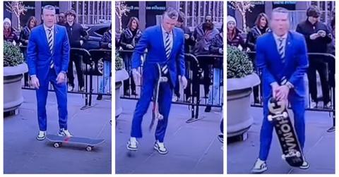 Let's Revisit Pete Hegseth's Self-Own Courtesy of a Skateboard