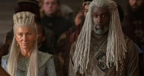 Eve Best and Steve Toussaint as Rhaenys and Corlys in 'House of the Dragon'