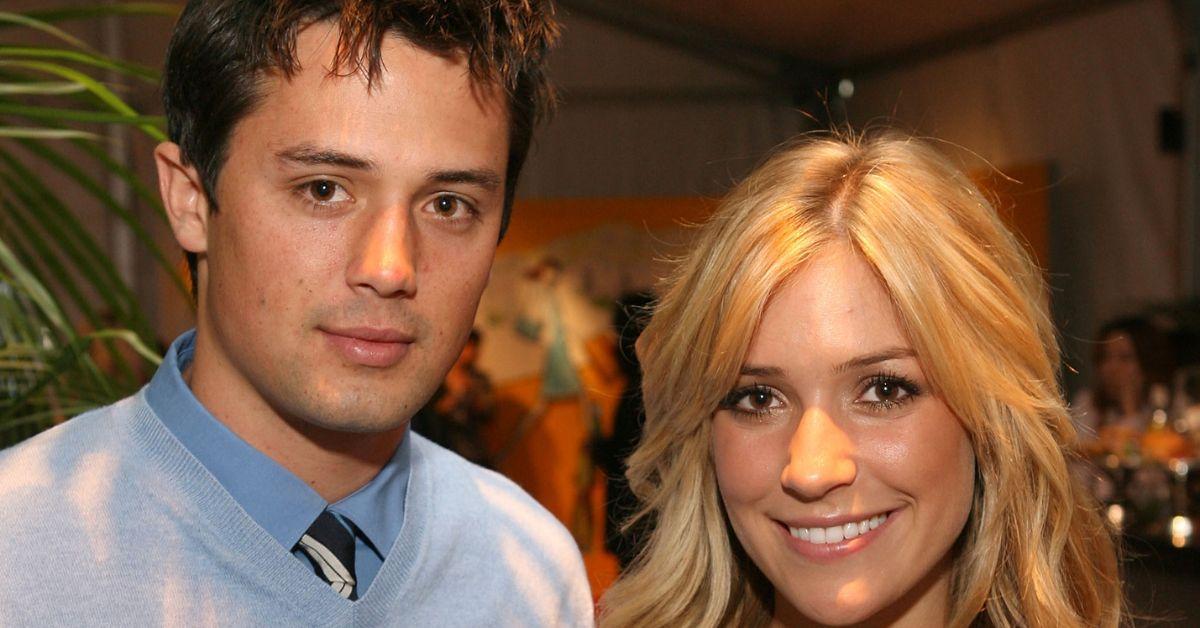 (l-r): Stephen Colletti and Kristin Cavallari attending Lauren Conrad's fashion show.