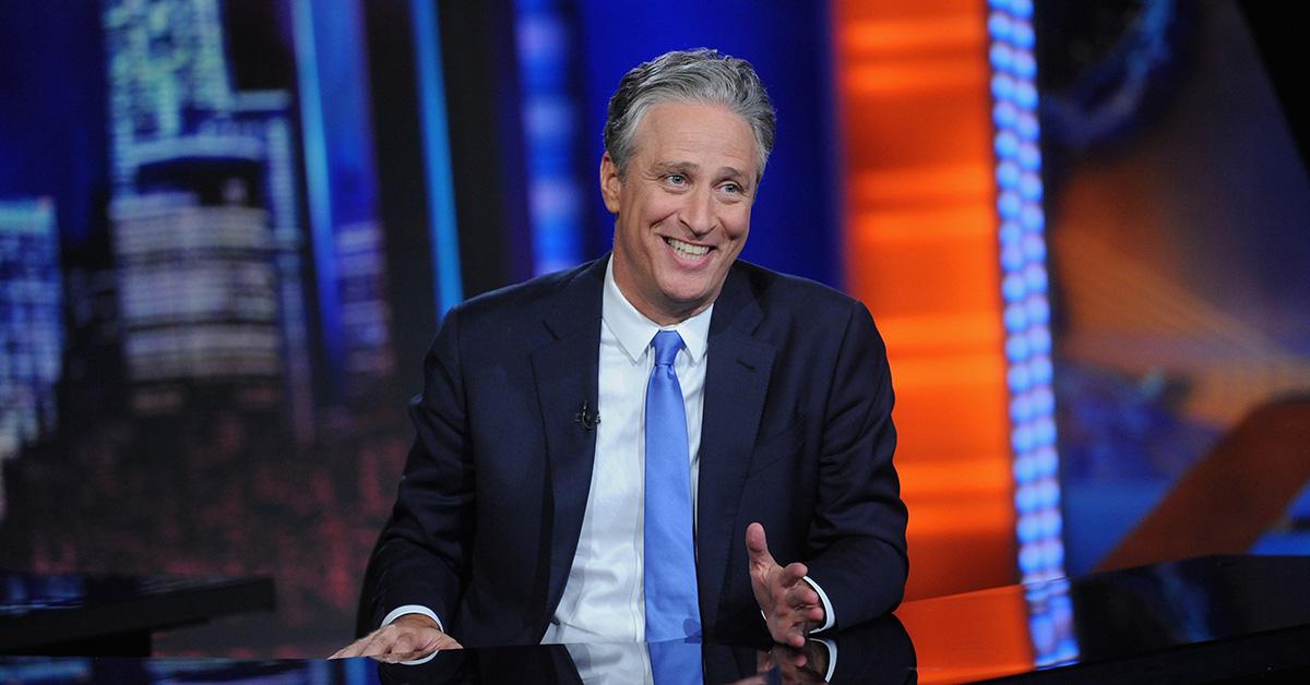 Jon Stewart hosting 'The Daily Show.'