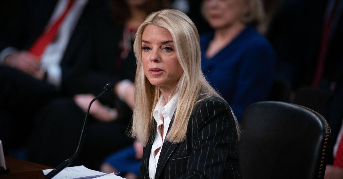 Pam Bondi at her Senate confirmation hearing. 