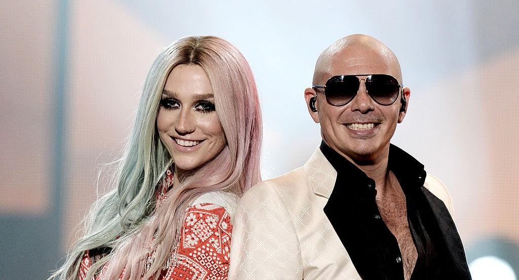 Kesha and Pitbull performing in 2013