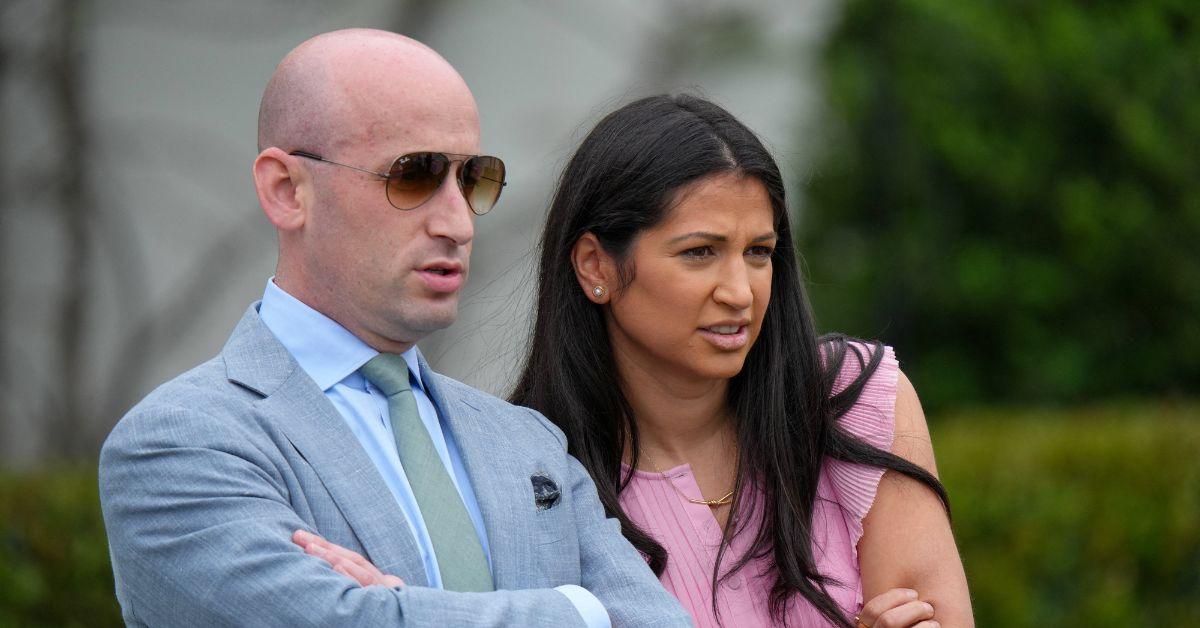 Stephen and Katie Miller at the White House. 