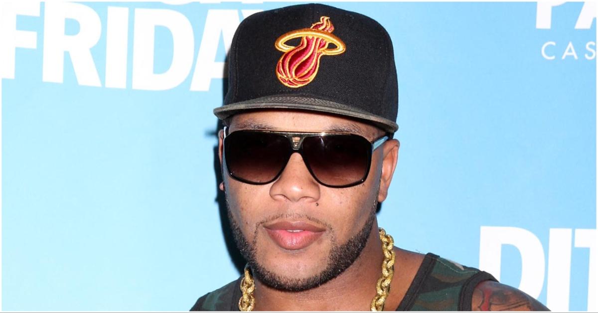 Flo Rida posing for a press photo
