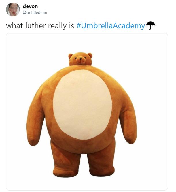 luther umbrella academy body meme