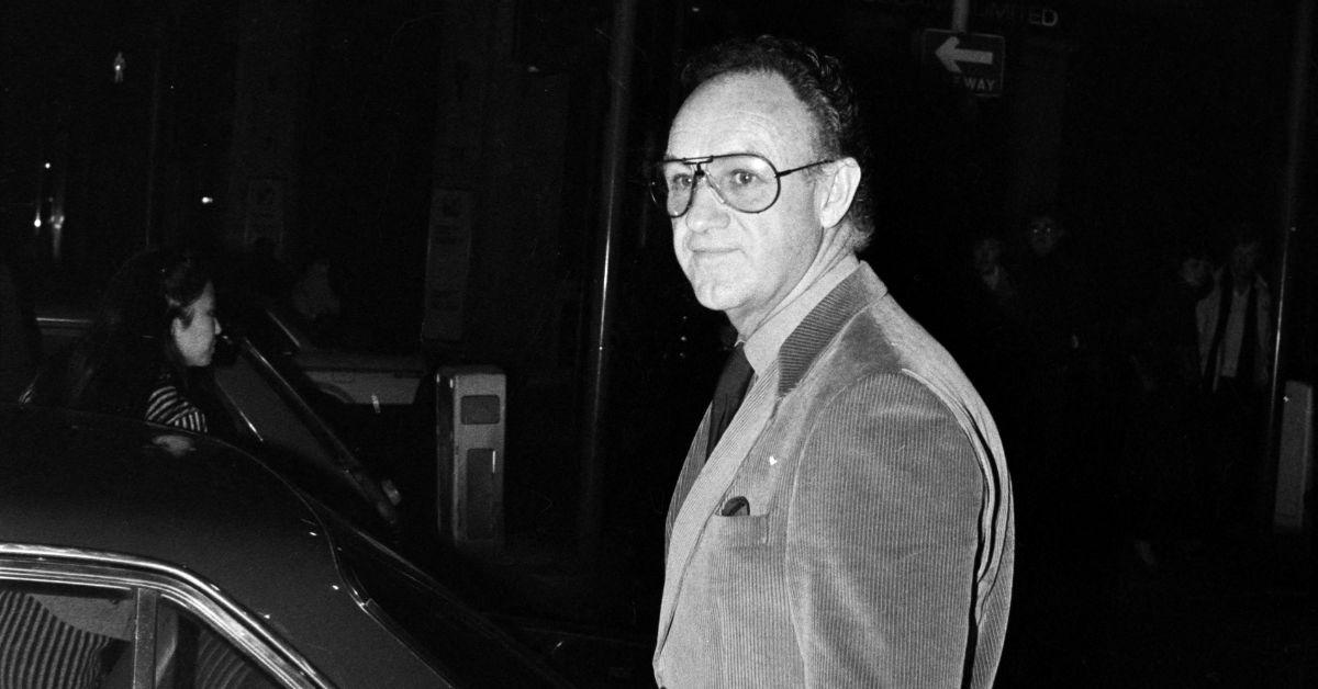 Gene Hackman wearing glasses in the 1980s. 