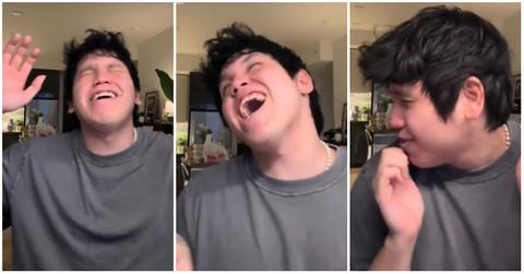 (l-r): Clinton Kane singing and dancing