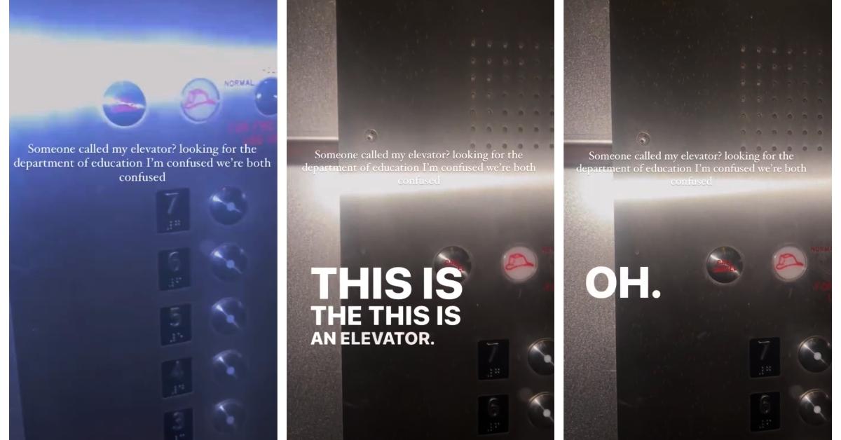 Man Calls Elevator Instead of the Department of Education
