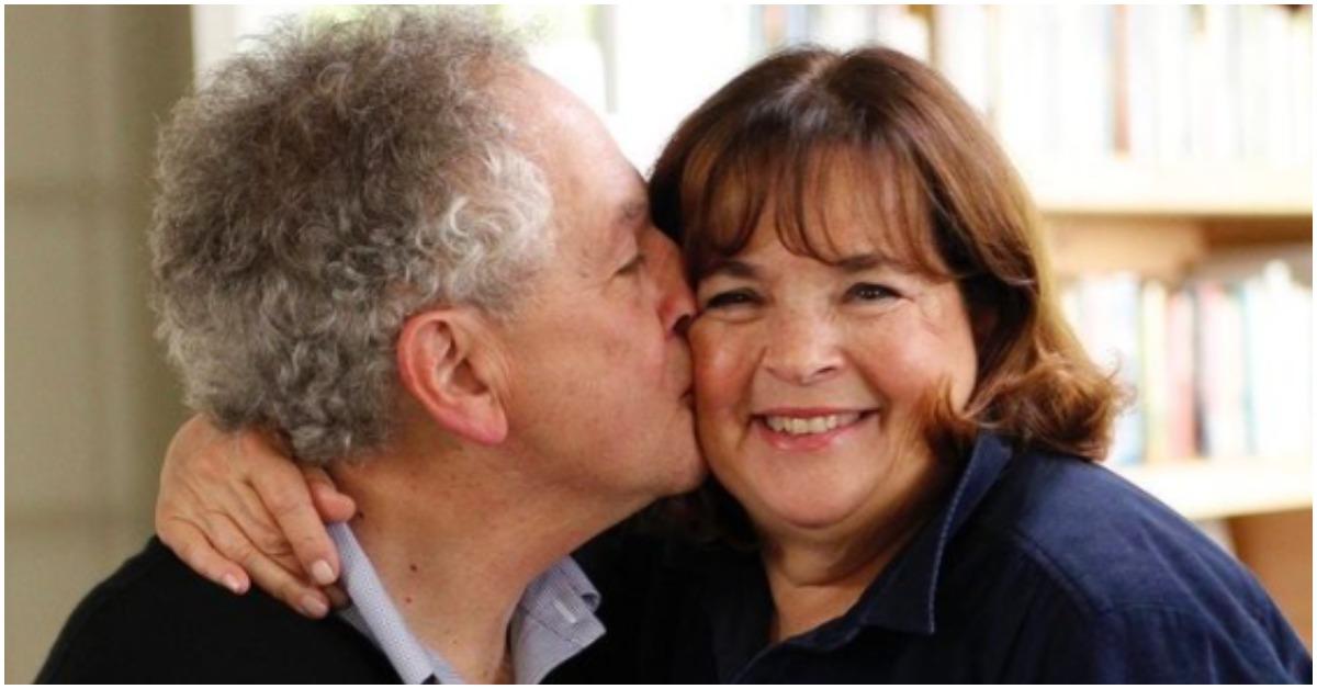 Jeffrey Garten kissing Ina Garten's cheek in an Instagram photo