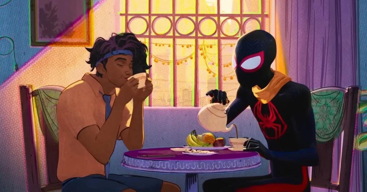 Miles and Pavitr Prabhakar in 'Across the Spider-Verse'