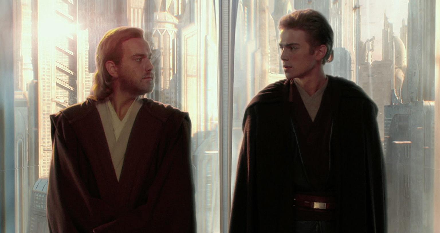 Anakin and Obi-Wan in 'Attack of the Clones.'