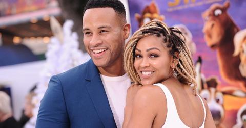 Meagan Good and DeVon Franklin at premiere