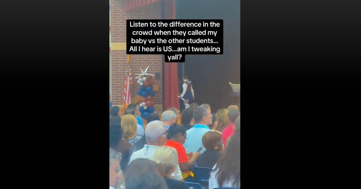 Viral video of kindergarten graduation crowd not clapping as loud for Black student.