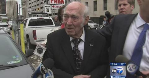 Leo Sharp heads into court.