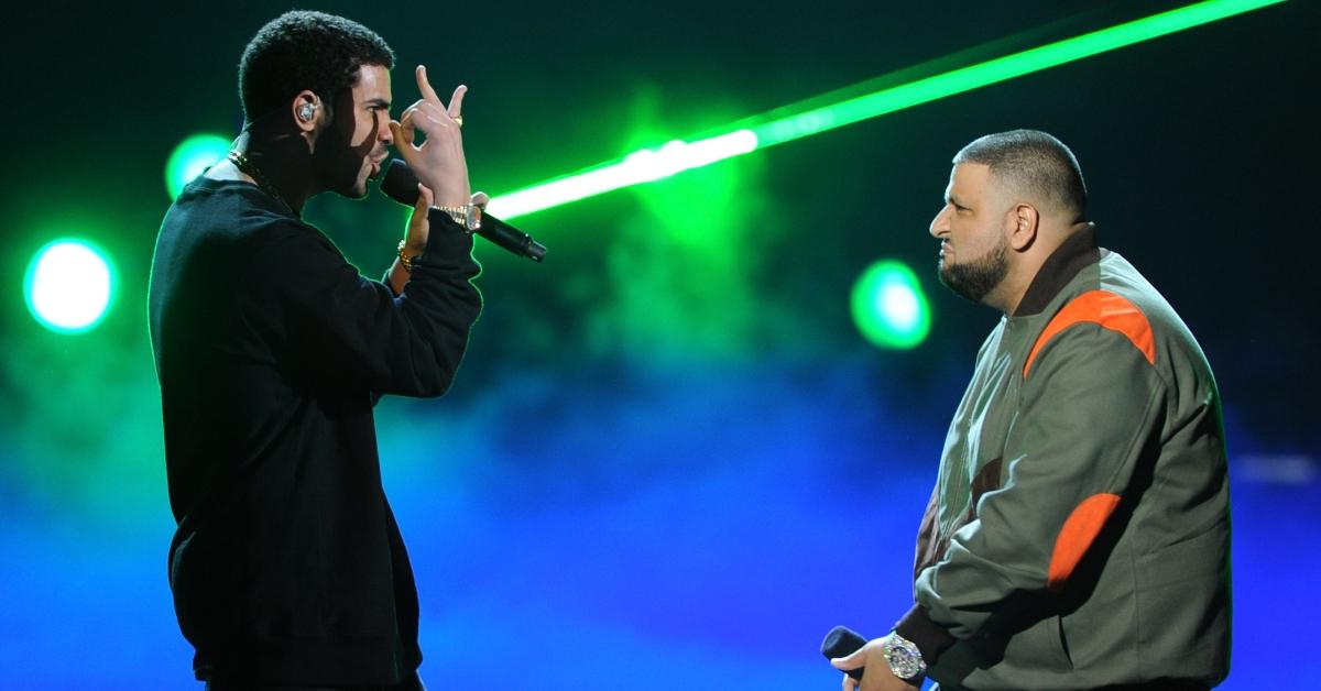 Drake (L) and rapper DJ Khaled perform onstage during the BET Awards '11 held at the Shrine Auditorium on June 26, 2011.