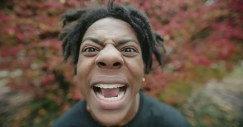 A close up shot of iShowSpeed's face.