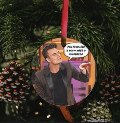 A Christmas tree ornament of James Kennedy from 'Vanderpump Rules'