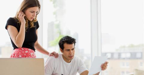 woman and man working