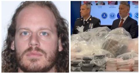 (L-R): Ryan Wedding mug shot; drugs seized by government agents