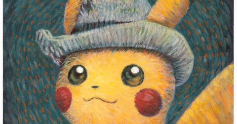 A Van Gohn-inspired Pikachu from the 'Pokémon' franchise.