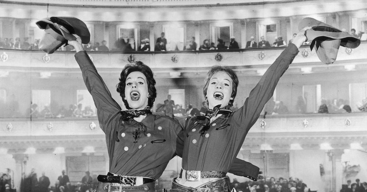 Carol Burnett and Julie Andrews dancing