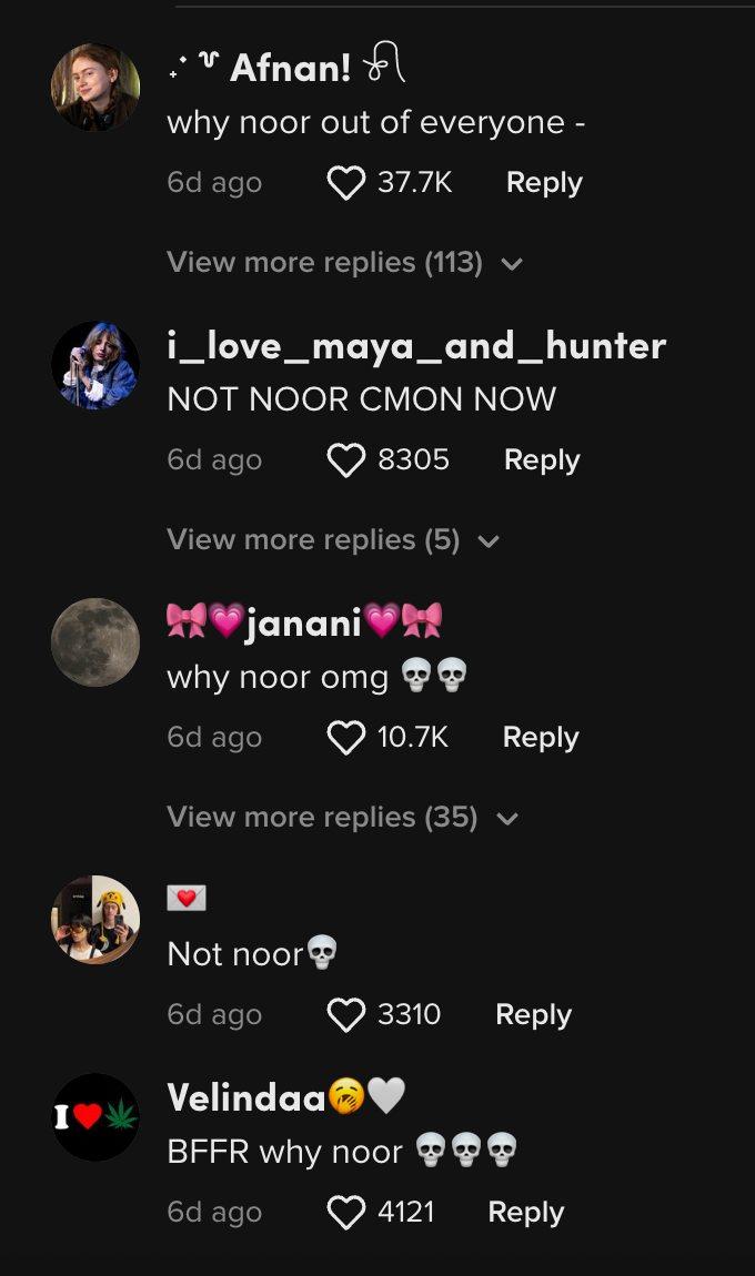 TikTok comments