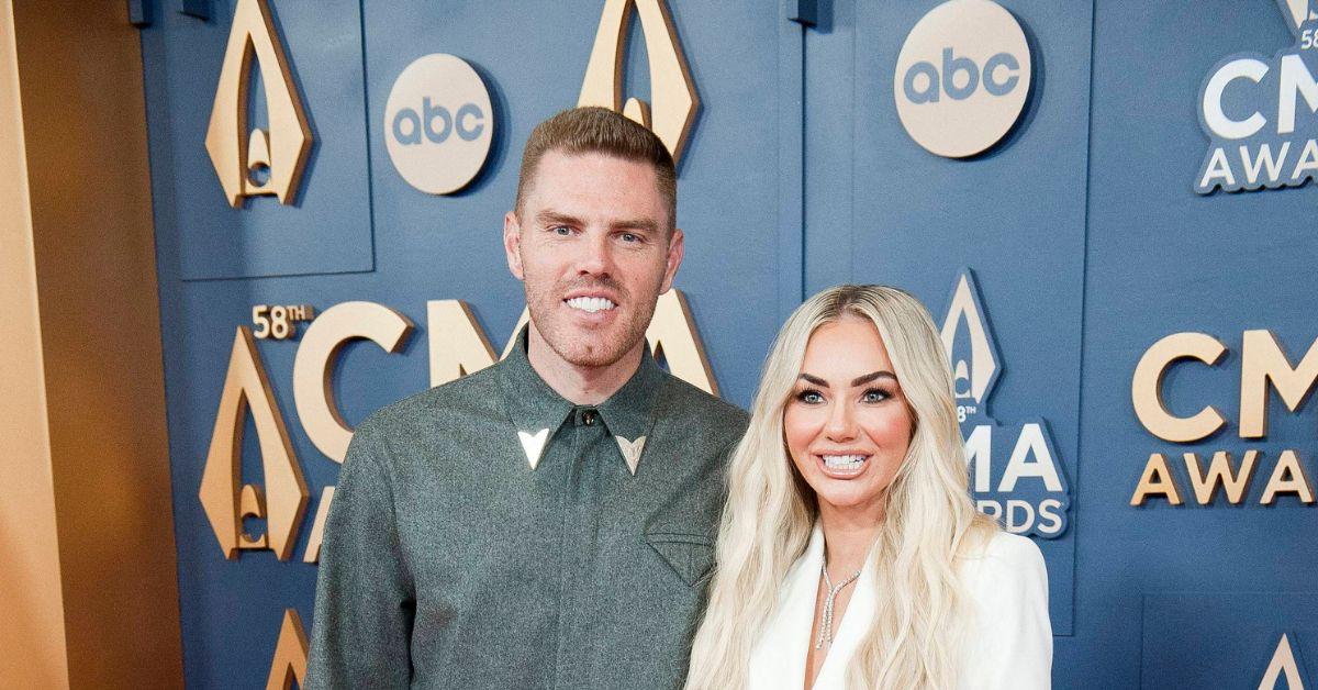 Freddie Freeman and his wife Chelsea at the CMAs.
