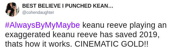 keanu tweet