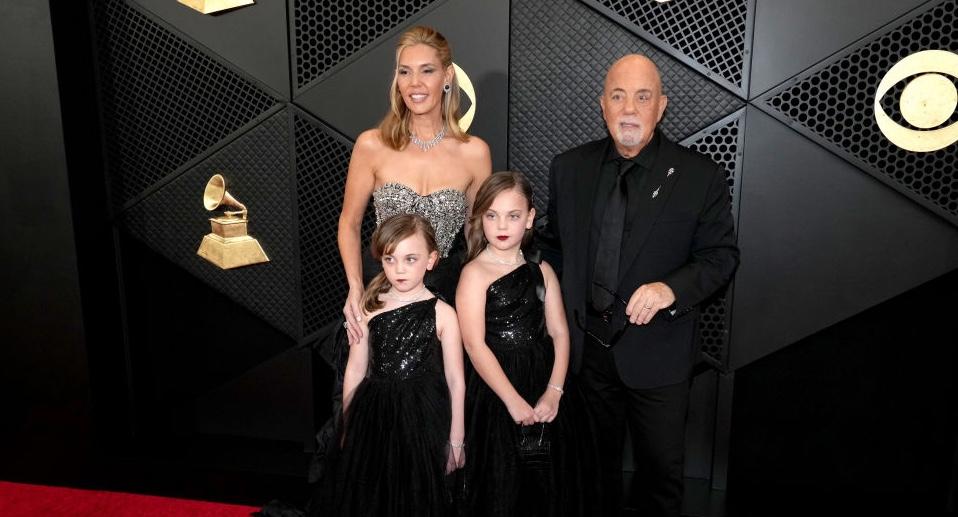 Billy Joel with his wife Alexis and his two youngest daughters