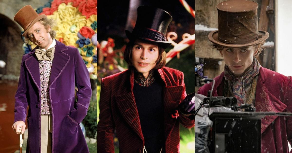 Gene Wilder, Johnny Depp, Timothée Chalamet Willy Wonka