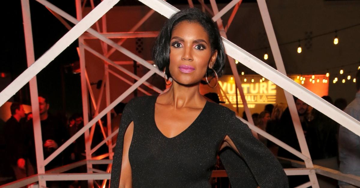 Denise Boutte attends the opening night gala at Vulture Festival LA wearing a black jumper.