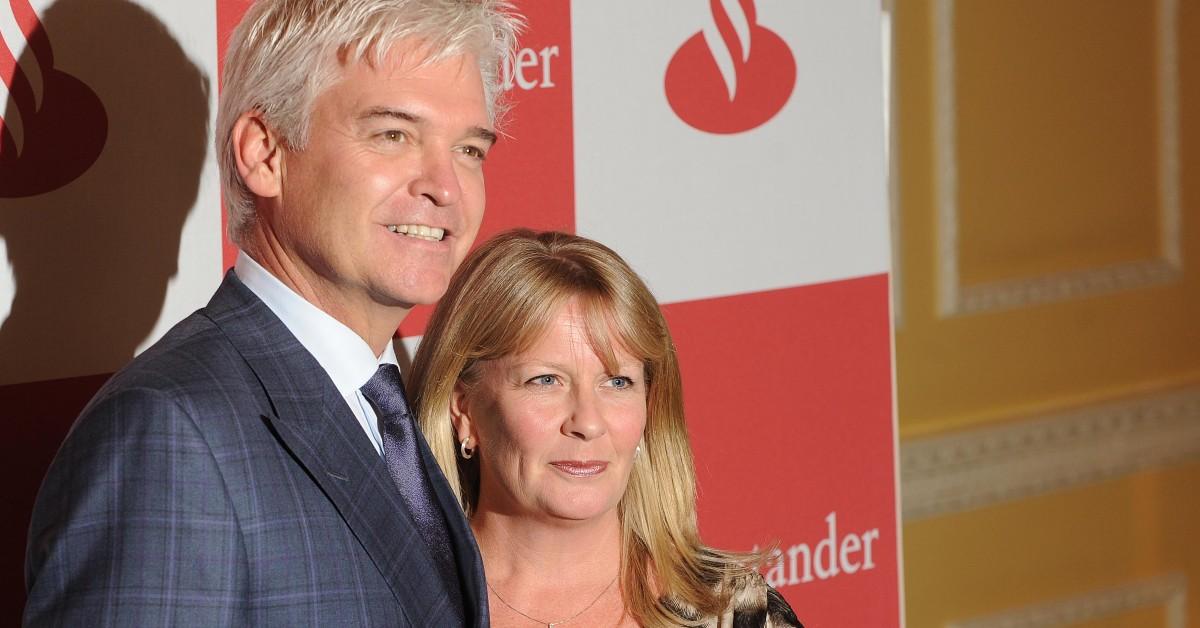 (L-R) Phillip Schofield and Stephanie Lowe attend a film screening in London in 2012 