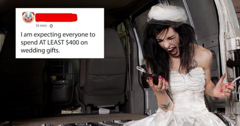 Bride Tells Guests To "Spend At Least $400" on Their Wedding Gift, Sparks Debate