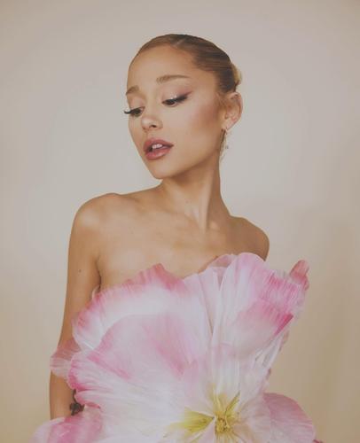 Ariana Grande in a flower dress