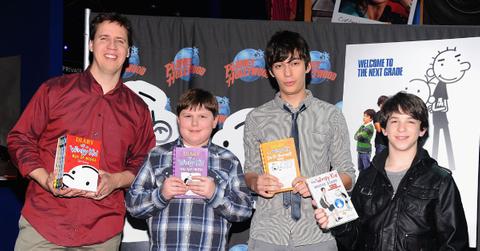 Jeff Kinney with actors Robert Capron,Devon Bostick and Zack Gordon