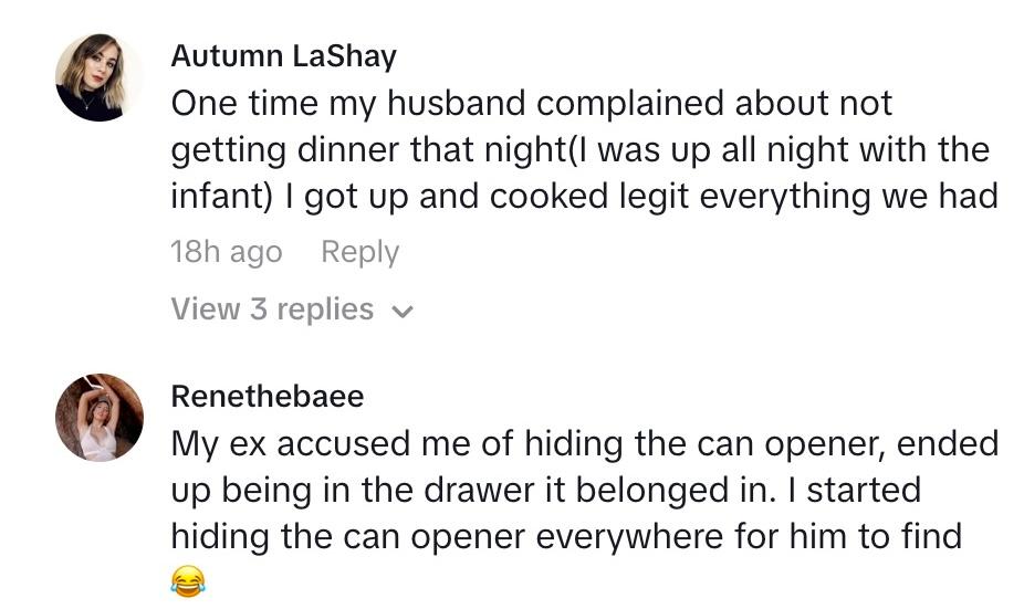 Commenters saying how they also pranked their husbands